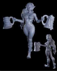 Bikini Elf Barmaid 75mm